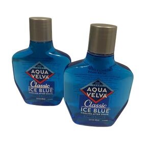 NEW Aqua Velva Set of 2 Classic Ice Blue Cooling After Shave 3.5oz Never Opened